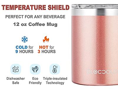 DLOCCOLD Insulated Coffee Mug with Handle 12 oz Stainless Steel Travel  Coffee Cup with Lid Spill Proof Reusable Thermos Coffee Cups for Men Women  - Yahoo Shopping