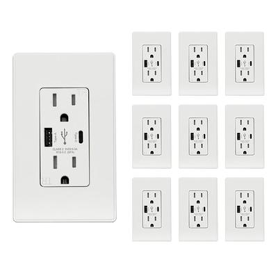 ELEGRP USB Charger Wall Outlet Dual High Speed 4.0 Amp USB Ports