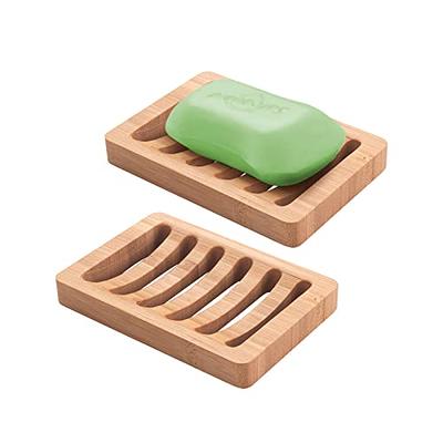 4pcs Home Bathroom Non-slip Silicone Soap Holder Hollow Drain Soap