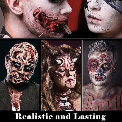 Lictin Halloween Special Effects SFX Zombie Makeup Kit - 9 Colors Bruise  Makeup Face Body Painting Palette + Scar Wax with Spatula + Fake Blood  Spray