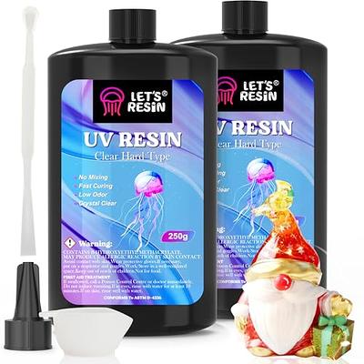 LET'S RESIN UV Resin, Upgraded 500g Crystal Clear UV Resin Hard, Low Odor  Ultraviolet Epoxy Resin, UV Light Cure Solar Sunlight Activated Glue for  Jewelry, Craft Decoration - Yahoo Shopping