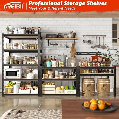 REIBII 72 Garage Shelving Heavy Duty Storage Shelves 2000LBS Garage Shelves  5 Tier Metal Storage Shelving Unit Adjustable Garage Storage Shelves for  Craft Warehouse Pantry Basement 72''*35.5''*11.8'' - Yahoo Shopping