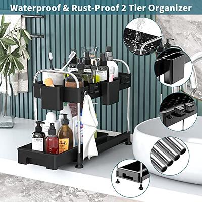 Under Sink Organizers and Storage,2 Pack,2-Tiers Pull-Out Home