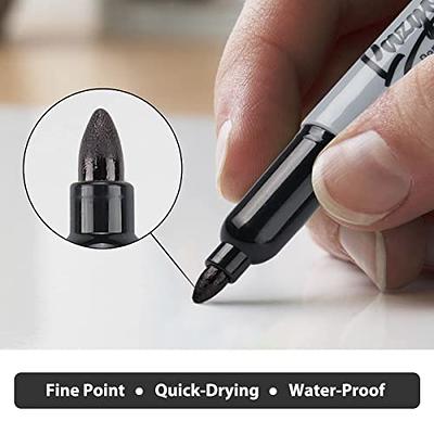 Permanent Markers Bulk Black Permanent Marker Set Fine Point Marker Pens  Work on