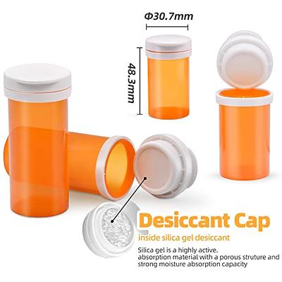 100Pcs Empty Medical Plastic Bottles with Lids Portable Pill