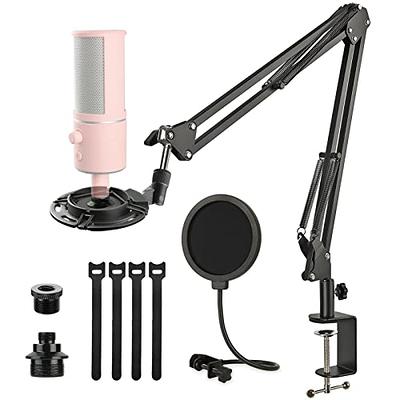 YOUSHARES Razer Seiren Mini Boom Arm with Pop Filter - Mic Stand with Foam  Cover Windscreen Compatible with Razer Seiren Mini Streaming