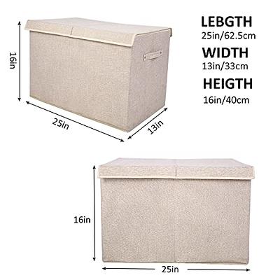 popoly Large Toy Box Chest Storage with Flip-Top Lid, Collapsible Kids  Storage Boxes Container Bins for Toys, Playroom Organizers, 25x13  x16(Linen Beige) - Yahoo Shopping