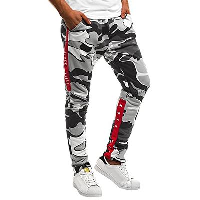 Cargo Work Pants for Men Camouflage Men's Joggers Sweatpants Slim Fit  Elastic Waist Drawstring Training Pants Work Hiking Pants with Pocket Golf  Joggers for Men Gray M - Yahoo Shopping