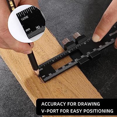 2pcs Ruler with Centimeters and Inches Metal Ruler Straight Ruler Metal  Steel Rulers Machinist Engineer Ruler Rulers 12 Inch Metric Tape Measure