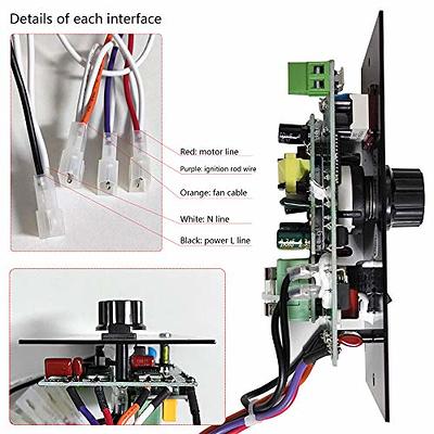 Adjustable Thermostat Controller Probe Cord for Masterbuilt Analog Electric  Smokers, Thermostat Control with Power Cord Replacement Parts for Most  Electric Smoker and Grills Heating Element