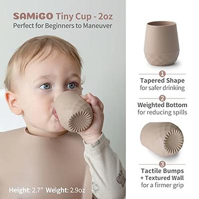 SAMiGO Silicone Baby Utensils - Self Feeding Spoons and Tiny Training Cup -  First Stage Baby Led Weaning Supplies for 6 Months+ Infants - Set of 4 -  Yahoo Shopping