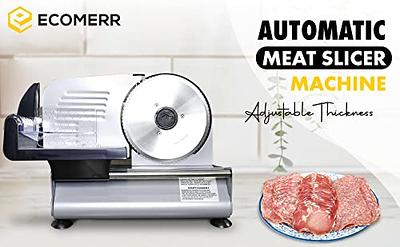 Electric Meat slicer for Home Use 200W, Aemego Food Slicer with Removable  Stainless Steel Blade
