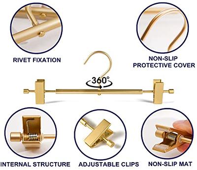 Durable Matte Gold Aluminum Coat Hangers - Smooth & Sturdy Metal