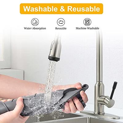 Kitchen Sink Splash Guard Mat - Silicone Sink Water Splash Catcher Pad  Behind Faucet for Kitchen, Bathroom, Sink Draining Dish Drying Mat  Countertop Splash Protector & Storage 