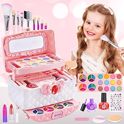 Aikmi Kids Makeup Kit for Girl Washable Real Makeup Set Little Girl Purse Unicorn Toys for 5 6 7 8 Year Old Girls Princess Dress Up VA