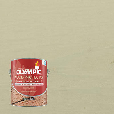 Olympic 1 gal. Mystic Black Exterior Solid Wood Protector Stain Plus Sealant in One