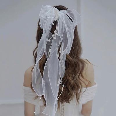 Bridal Veil, Handmade Cut Edge Veil For Wedding, Comb Hair Vine Wedding &  Headpiece, Back Headpiece Flower - Yahoo Shopping