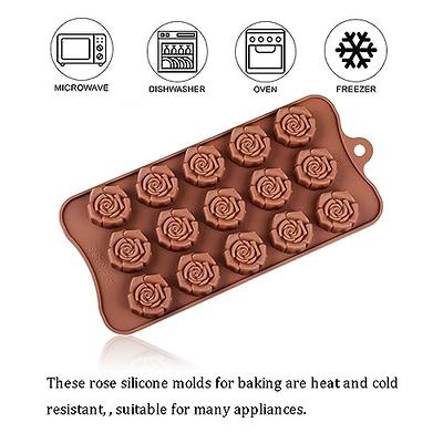 2 pcs Rose Silicone Molds, 15-Cavity Mini Flower Shape Silicone Molds,  Non-Stick Silicone Rose Chocolate Candy Baking Molds for Cookie Ice Cubes  Gummy Making - Yahoo Shopping