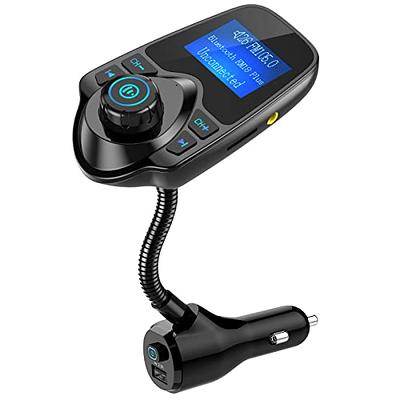 Nulaxy Bluetooth FM Transmitter for Car Upgraded Manual Power On