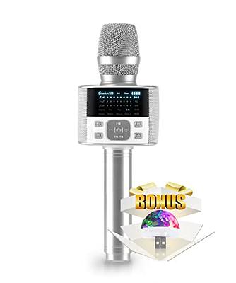 Bluetooth Karaoke Microphone Portable Handheld Microphone for Kids and  Adults