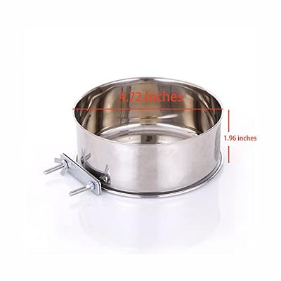 Dog Crate Water Bowl No Spill, 2 Pack Dog Crate Bowls Hanging, Kennel Water  Food Bowls Mountable, Pet Cage Accessories Feeder Dish, Stainless Steel