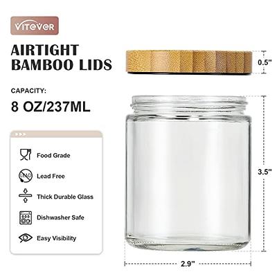 12 Pack Glass Candle Jars with Bamboo Lids Candles Making 6 oz Empty  Containers