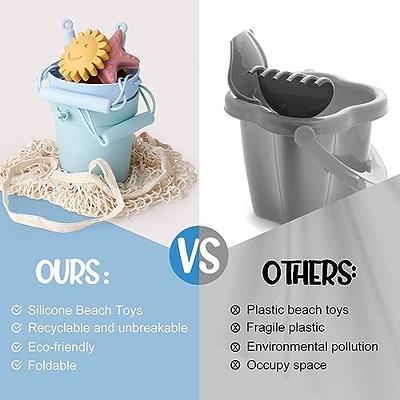 Children's Beach Toys Plastic Folding Tool Bucket Baby Sand Digging Storage  Box Soft Folding Beach Bucket Portable