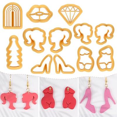 KEOKER Clay Cutters for Polymer Clay Jewelry Fruit Polymer Clay Cutters for  Earrings Jewelry Making 12 Shapes Fruit Plant Clay Earrings Cutters Clay  Cutters