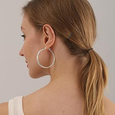 Chunky Silver Hoop Earrings, Thick Sterling Silver Earrings, Large Hoops, Waterproof Silver Hoops, Tube Hoops, Minimal Jewelry