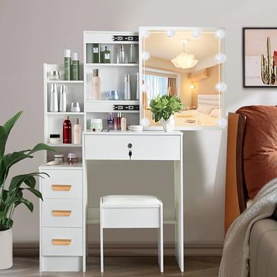 32.6W Tall Bathroom Storage Cabinet with 3 Drawers - Bed Bath