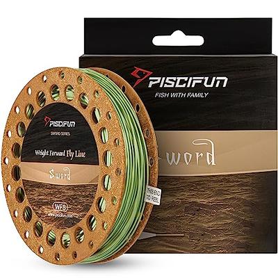 Piscifun Sword Fly Fishing Line with Welded Loop, Weight Forward Floating  Fly Line, WF8wt, 100FT, Moss Green - Yahoo Shopping