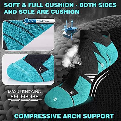 Hylaea Athletic Running Socks Cushion Padded Moisture Wicking Low