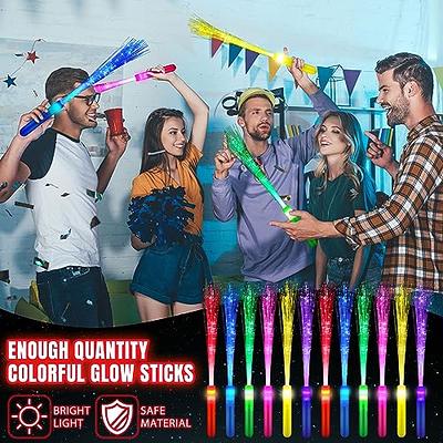 12/24pcs, Fiber Optic Light Sticks, Colorful Flashing LED Light Sticks,  Glow Sticks Party Supplies With Multicolor Light, 3 Flashing Modes, For  Partie