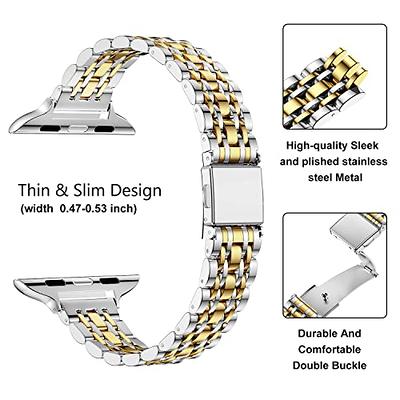 MioHHR Slim Metal Band Compatible with Apple Watch Band 49mm 45mm