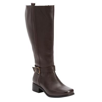The Janis Wide Calf Leather Boot
