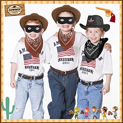 18 Set Cowboy Hats and Bandanas Set Straw Cowboy Hat Party Pack