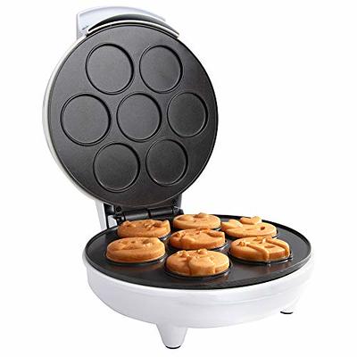 Mini Emojis Waffle Maker - Create 7 Unique Smiley Face Waffles or Pancakes  w Electric Non Stick