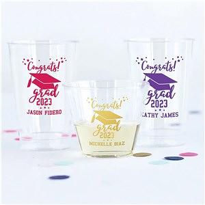 Personalized Congrats Grad Clear Plastic Cups - Green - 16 Oz Plastic Cup  by Gifts For You Now - Yahoo Shopping