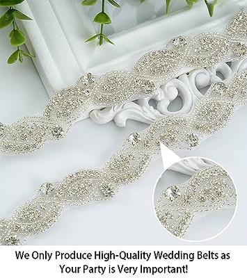 ShiDianYi Rhinestone Applique Silver Bridal Sash Wedding Dress Belt Sash  Rhinestone Belt Wedding Sash - Yahoo Shopping