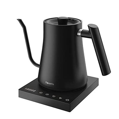 KLEAH Gooseneck Electric Kettle with Temperature Control Stainless Steel  Automatic Shut Off Coffee Kettle Hot Water Boiler Pour Over Tea Kettle 1200