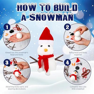 Syhood 16 Set Build a Snowman Kit Snowman Crafts for Kids Christmas Snowman  DIY Kit Outdoor Air Dry Clay Snowman Decorating Making Kit for Winter  Holiday Activities Party Decoration Xmas Gifts 