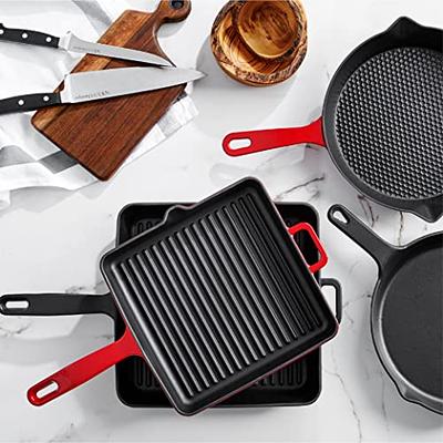 Square Nonstick Grill Pan Supplies Skillet Tool Large Cast Iron Nonstick  Frying Pan Steak Pan Griddle Pan with Handle for Kitchen, Outdoor with