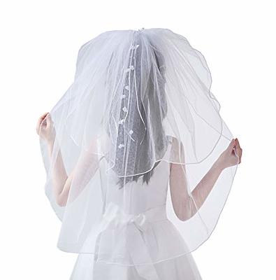 First Communion Veil, One Tier Communion Veil, Holy Communion, Lace Communion  Veil, Flower Girl Veils, Little Girls Veil, Communion Mantilla 