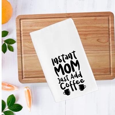 Mom's Coffee Bar - premium kitchen towel, tea towel