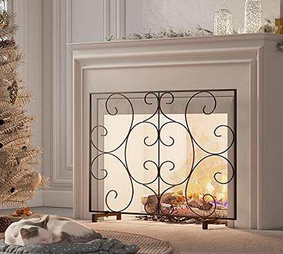 Christmas fireplace screen  Decorative fireplace cover screen