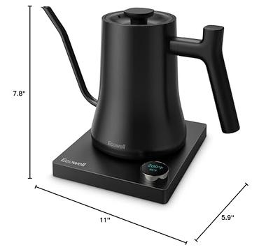 Mecity Electric Gooseneck Kettle: LCD Display, Auto Shut-Off, Temperature  Control, Quick Heating Tea Pot - 0.8L, 1200W, Matt Black 