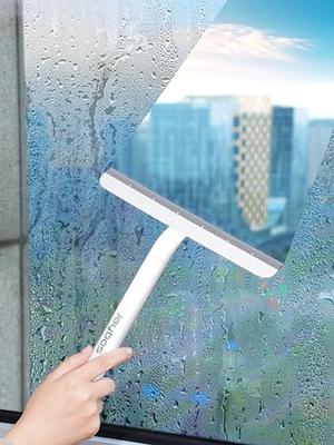 NETANY Shower Squeegee, 10-Inch Silver Squeegee, All-Purpose Stainless Steel Squeegee for Bathroom, Shower Doors, Mirrors, Tiles and Car Windows - 100