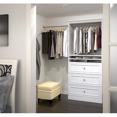 Bestar Pur 25 Storage Unit with 3-Drawer set-White