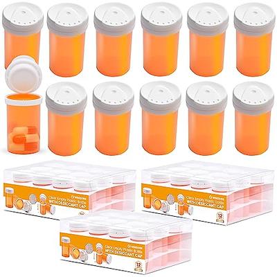 Urekt Empty Plastic Medicine Pill Bottles with Child Resistant Caps (20  Pack), 6 Dram Small Prescription Medicine Containers Travel Pill Vials  Clear