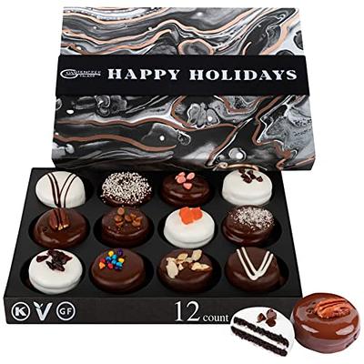 HAPPY HOLIDAY Gift Basket GLUTEN FREE, Chocolate Covered Pretzel Gift 6  Flavors Gourmet Holiday Gift, Same Day Delivery Items for Christmas, New  Years, Corporate Gift